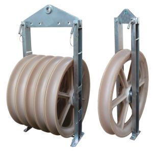 822mm Large Diameter Transmission Overhead Cable Roller Nylon Sheave Block