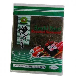 China Dark Green 10 Sheets Yaki Nori Seaweed sushi nori sheets 19*21CM on sale