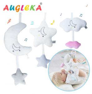 Quality White Five Pointed Stars Kids Plush Toys Moon , Music , Wind Chime Pendant , Sounding Car for sale