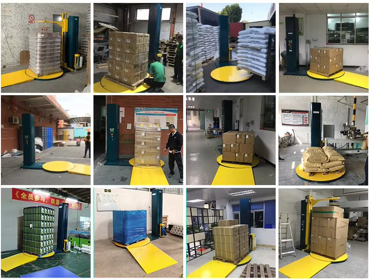 Turntable Automatic Shrink Wrap Machine For Pallets 2000mm