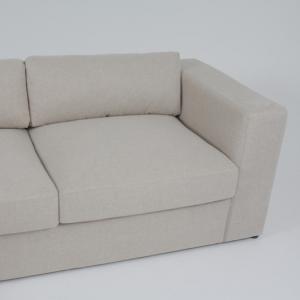 Quality Contemporary 3 Seater L Shape Fabric White Velvet Sectional Sofa for sale