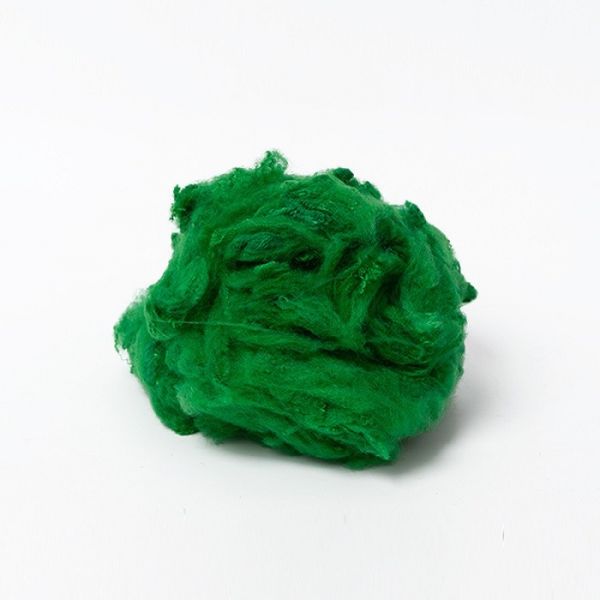 Army Green Regenerated Polyester Fiber , Anti Distortion Polyester Staple Fiber