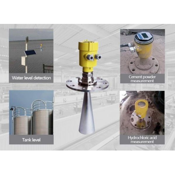 KLD2602 Flange Mounting Radar Level Gauge With Purge Function For Dust Environment 26Ghz