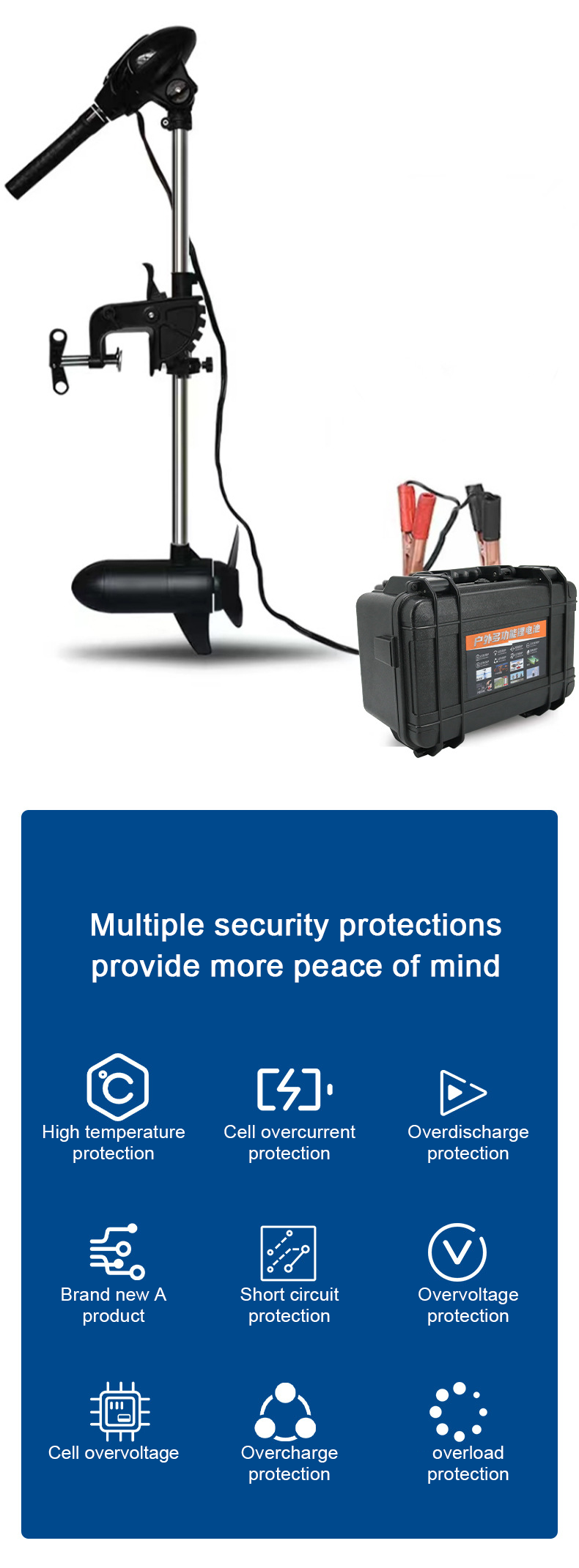 CLF 12V100AH OEM ODM Lithium battery electric motor assault boat kayak 24 volt 200 amp Marine thruster battery