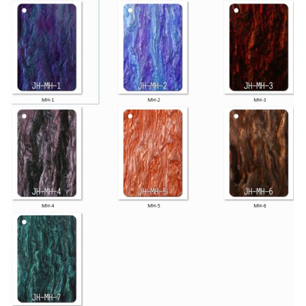 Orange Starry Sky Marbling Pattern Pearl Acrylic Sheets For Lighting Decor