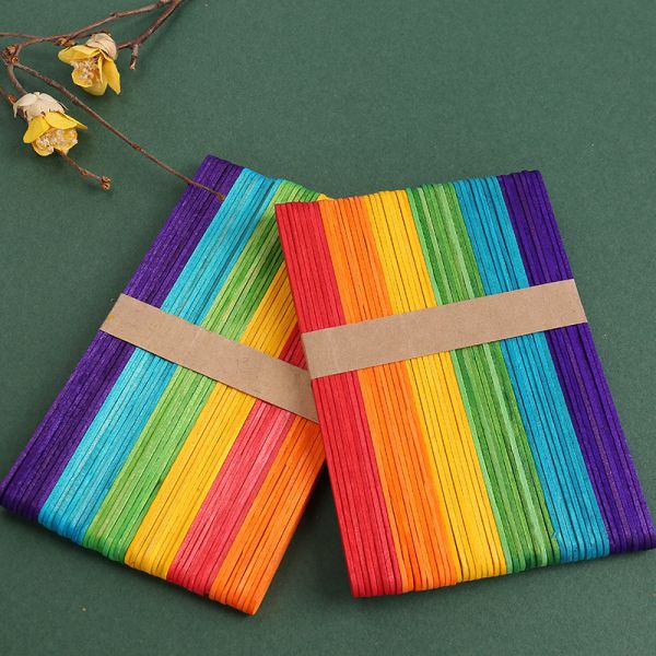 Multi Size Handmade Wooden Ice Cream Sticks For Hand DIY Craft
