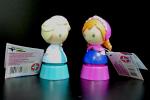 Frozen Princess Plastic Toy Figures With Disney Logo Blue / Pink Color