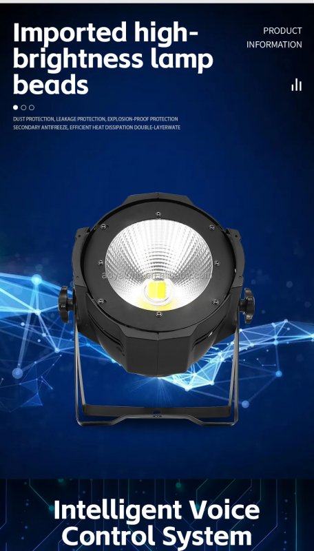 L100 80-200w Surface Panel Lights Stage Lighting Strobe Cob Par Light Led DJ Lights for Wedding Entertainment Stage Performance