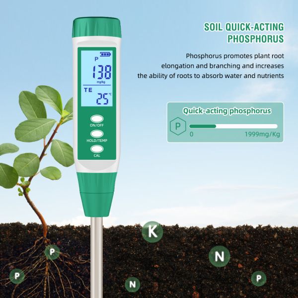 High Precision NPK Soil Tester Meter Nitrogen Phosphorus Potassium Soil Detector For Greenhouse Garde Farm
