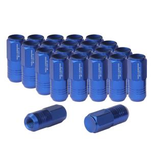 Quality Ford / Chevy Blue Extended Lug Nuts 12x1.5 Closed End Easy Installation for sale