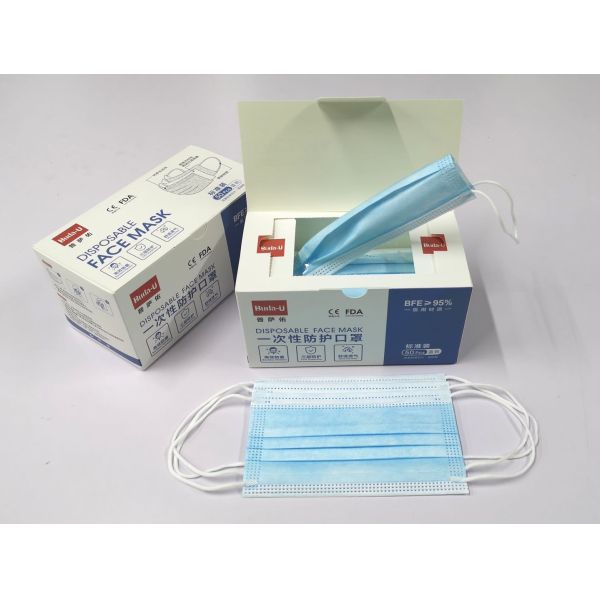NonWoven Disposable 3 Ply Face Mask Easy To Draw Packing Design , Medical Disposable Face Masks Standard YY0969-2013