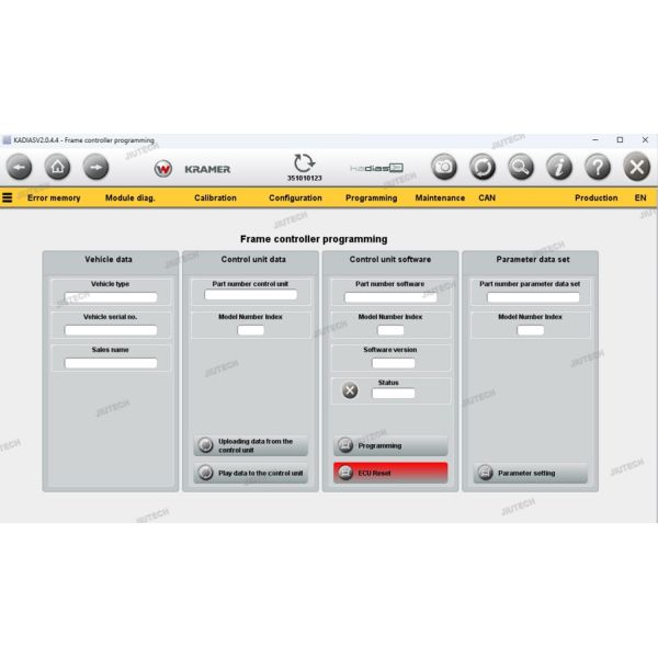 CANfox Interface Deutsch Cable Easy Friendly Engine Diagnostics Tool for Liebherr for Wheelloader/Telehandler with CFC2 laptop