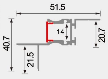 LEDCORP® Aluminum Profile Return Groove for Customized Linear Light Installations For Home or Residence