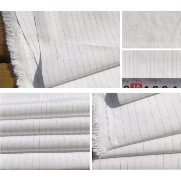 TWILL Style 75D*160D Microfiber Anti Static Textured Clear 99% Polyester 1% Carbon Pongee Fabric