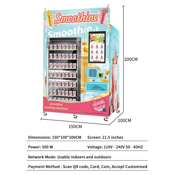 Caiyunjuan Commercial Classic Smoothie Vending Machine Fully Automatic Machine Frozen Drink Stylish Smoothie Machine
