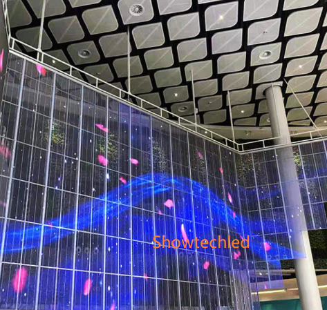 P2.6X5.2 600W/Sqm Transparent LED Display Board Glass IP31 See Through LED Screen