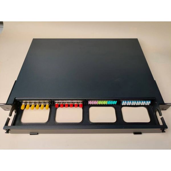 1U Cores MTP MPO -LC Patch panel ODF Chassis enclosure Sliding type for 4 Cassettes with Cable Management