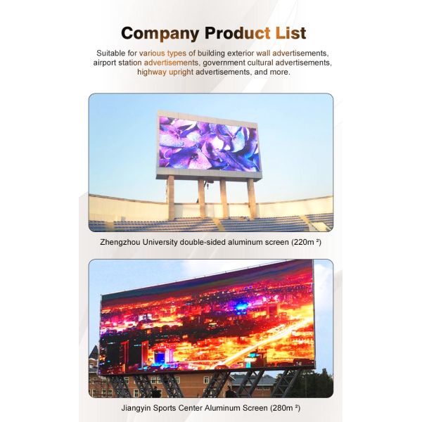 Large Outdoor Led Panel Display P2 P3 P4 P5 P6 P8 Exterior Fixed LED Billboard Advertising Screen