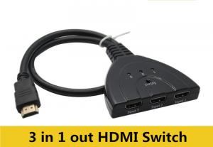 China 3 Port HDTV 1080P DVD 3D HDMI AUTO Switch Switcher Splitter Hub with Cable on sale