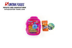 China Colorful Dextrose Comparess Candy And Cartoon Sticker Small Luggage Packaging on sale