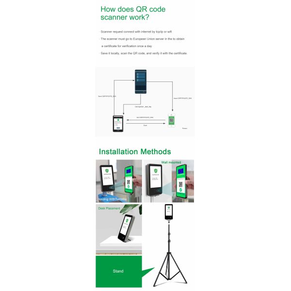 COVID 19 Digital Green Passport Eu Health Code Reader Italy Checked Green Pass Scanner