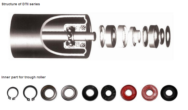 Waterproof Multi - Labyrinth Seal DT II Conveyor Roller