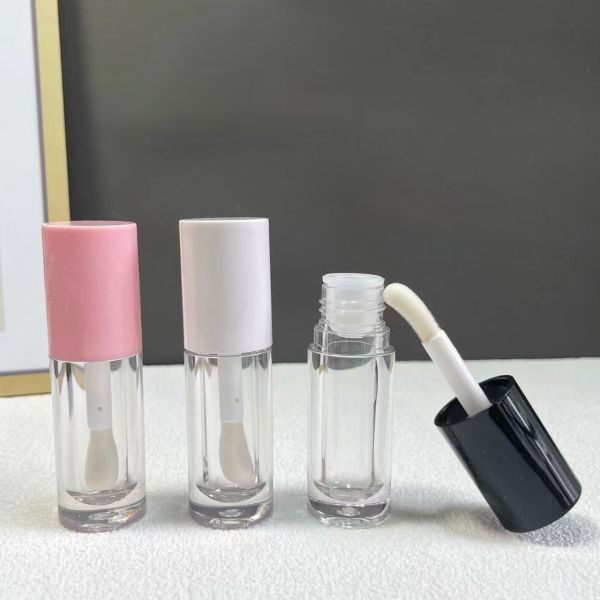Function Lip Gloss Packaging In Metallic Square Cosmetic With Gradient And Wands