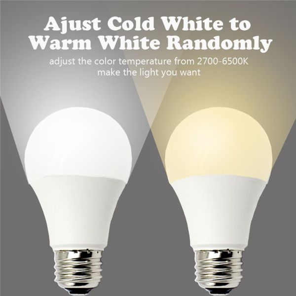 Smartphone Control Voice Activated Light Bulb Warm White And Cold White