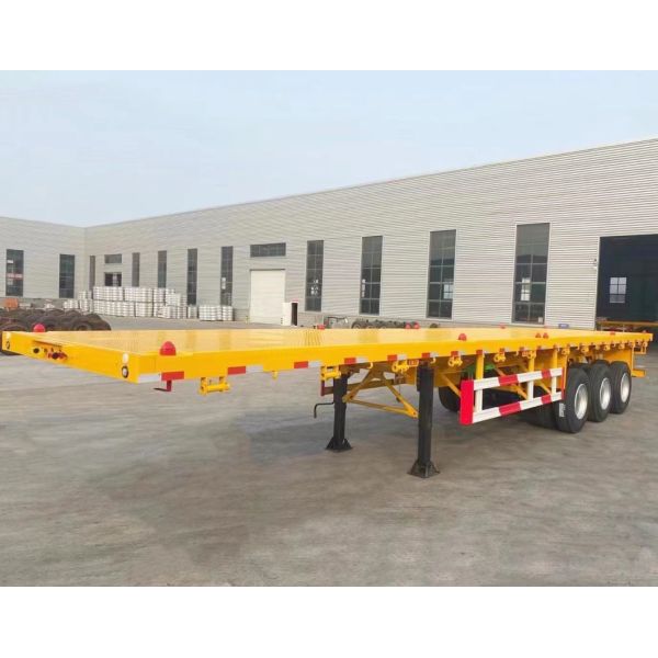 40 Ton 60 Tons Capacity 3 Axles 40FT Container Transport Platform Flatbed Semi Trailer