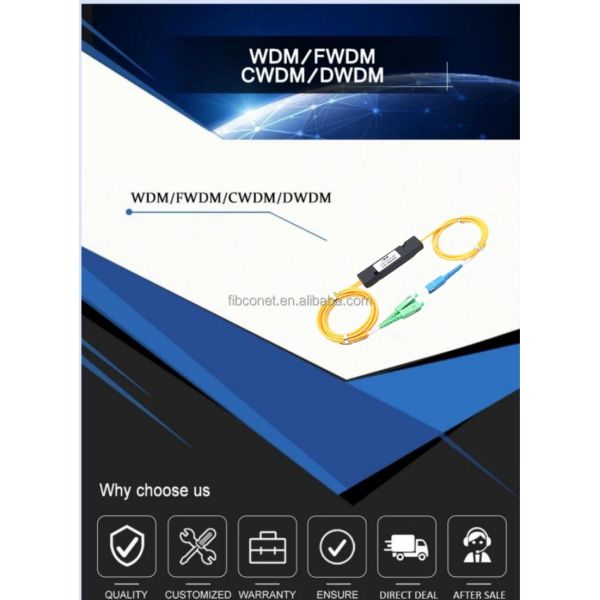 FTTH CWDM SC APC ABS Box 1310 1490 1550nm Fiber Optic 3-Port FWDM for WDM CWDM