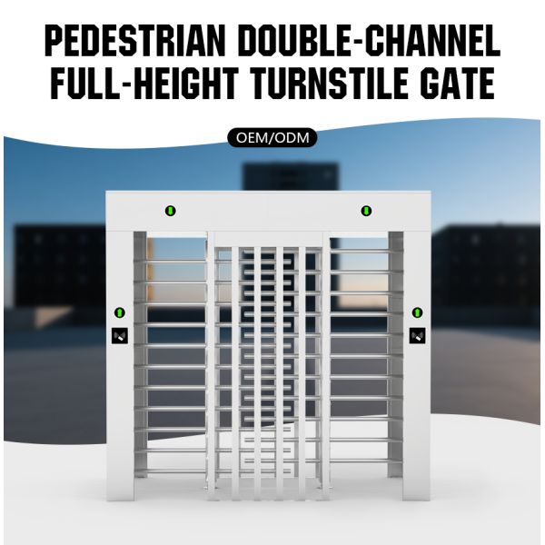 600mm Full Height Turnstile Gate For Construction Site Railway Station Community