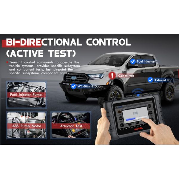 Autel MaxiPRO MP808BT Full System Diagnostic Tool with Complete OBD1 Adapters Support Wireless Upgrade Version of MP808 DS808