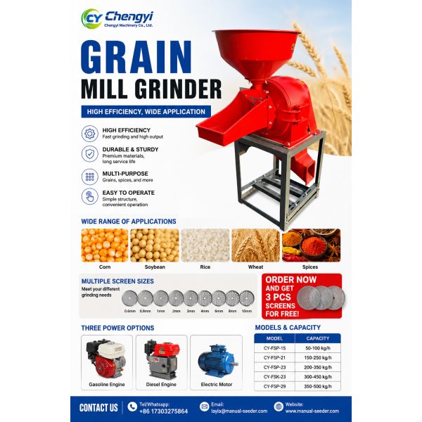 Crusher Grinder Milling Pulverizing Machine For Farm Grain Processing