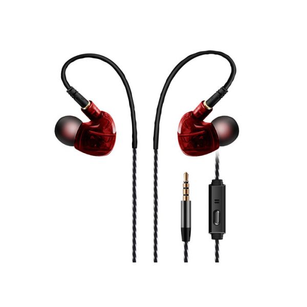 Portable Wired Sports Earphones , Stereo Sound Metal In Ear Earphones