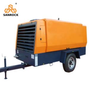 Quality 194kw Mobile Screw Compressor 18bar Cummins Diesel Engine  Equip With Wheels for sale
