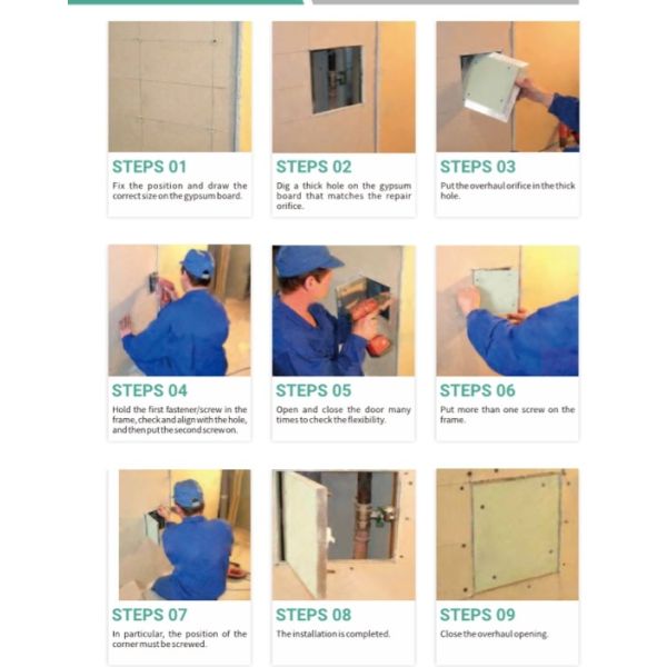 30cm Push Lock Trapdoor Aluminum Access Panel Anodized Surface