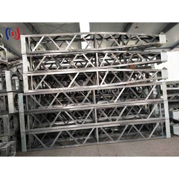 Heavy Duty Inner Suspended Lattice Gin Pole For Transmission Tower Construction