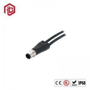 China M12 A Code Female Flange Type Connector 5 Pin Front Side Fastening Wires Connector on sale