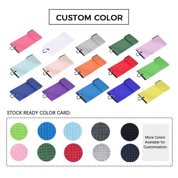 Custom Personalized Digital Printed Solid Microfibre Golf Towel