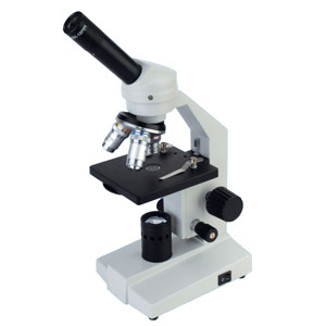 Quality Monocular Head High School Microscope Concave - Plane Mirror Illumination for sale